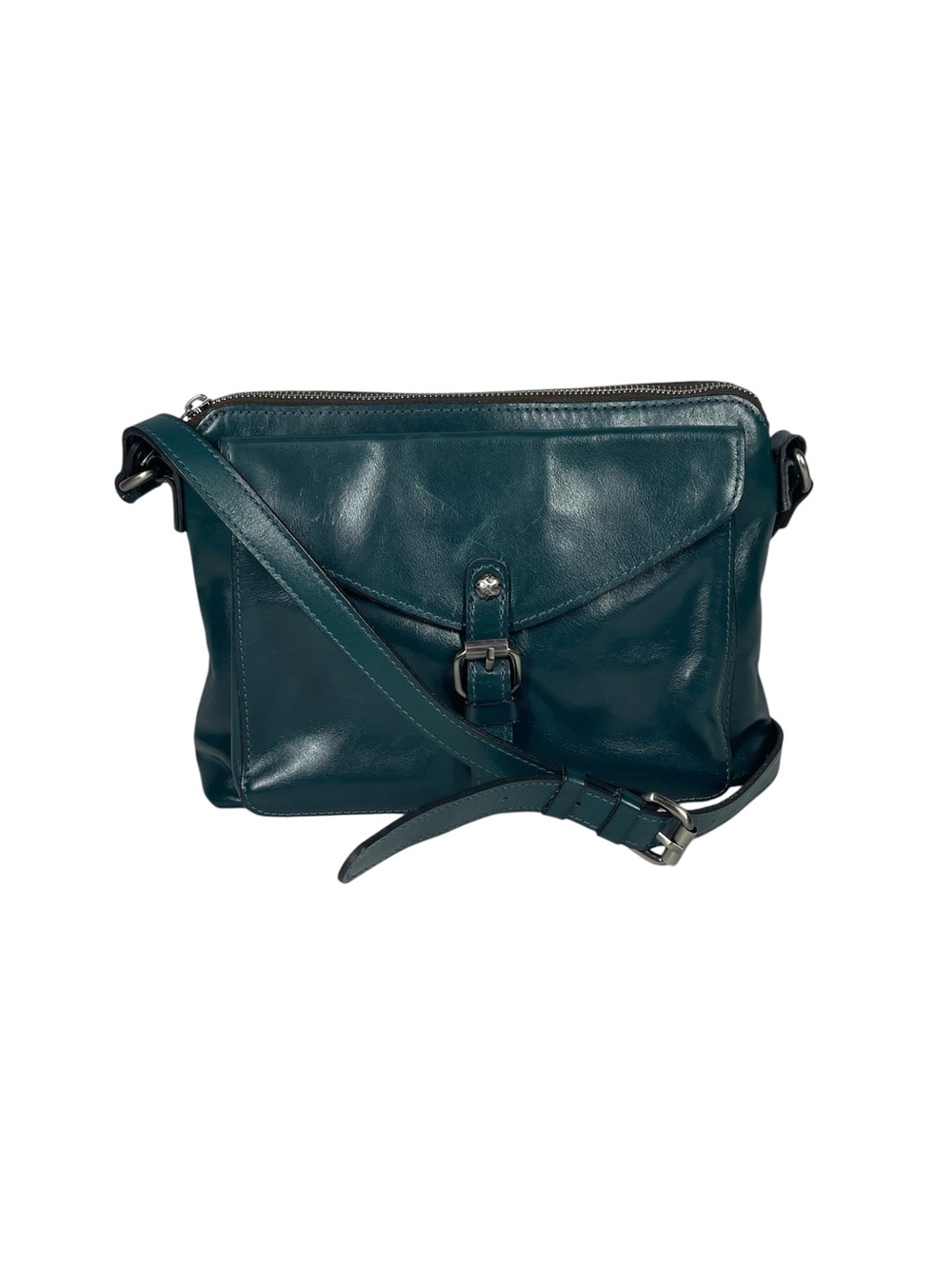 Patricia Nash Avellino Crossbody Shoulder Bag Purse Handbag Teal Green Leather